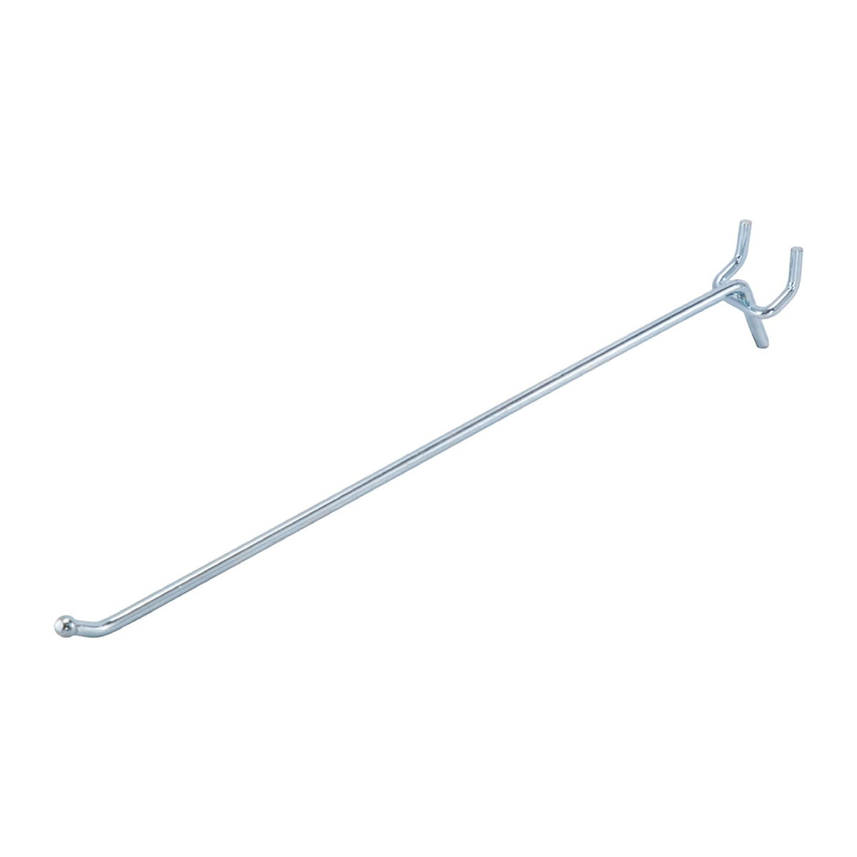 SSWBasics 10 in Chrome Peg Hook for 1/8 in or 1/4 in Pegboard pack of 100
